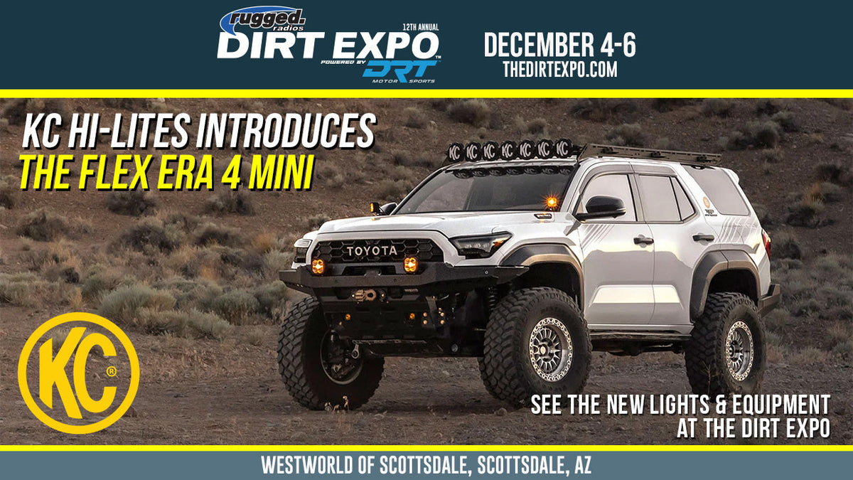 THE DIRT EXPO: KC Hi-LiTES Introduces the NEW FLEX ERA 4 Mini — See It at THE DIRT EXPO Scottsdale!