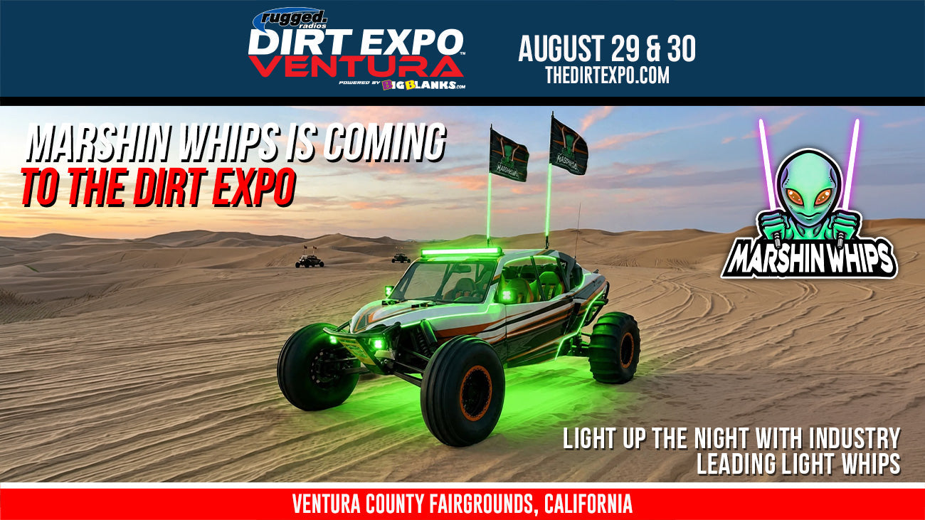 Marshin Whips Lights Up THE DIRT EXPO Ventura with Premium LED Safety Whips and Custom Lighting Solutions