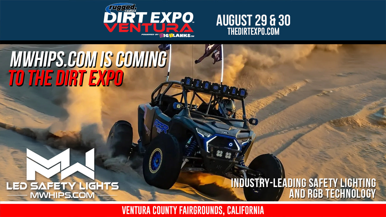 MWhips.com Lights Up THE DIRT EXPO Ventura with Premium LED Whips and Custom Vehicle Lighting